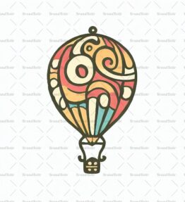 Verspielter Heißluftballon